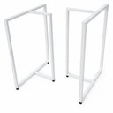 Ver imagem 1 de Bases de Mesa Estilo Industrial Modelo T 75x60cm Kit c/2un - Branco