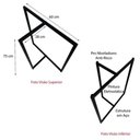Ver imagem 5 de Bases de Mesa Estilo Industrial Modelo T 75x60cm Kit c/2un - Branco