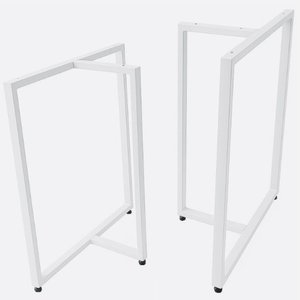 Bases de Mesa Estilo Industrial Modelo T 75x60cm Kit C/2un - Branco