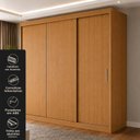 Ver imagem 3 de Guarda-Roupa 100% MDF 3 Portas de Correr 4 Gavetas 193x213x55cm Cinamomo