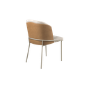 Ver imagem 3 de Conjunto 4 Cadeiras de Jantar Aurora no Linho Cru e Metal Champanhe