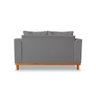 Sofá Namoradeira Viena 02 Lugares Com Almofadas Decorativa Suede Cinza - Madeira Prima Deccor - 5
