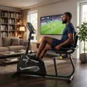 Ver imagem 2 de Bicicleta Ergométrica Horizontal Athletic Training 8 Níveis Magnéticos 140kg Conforto Pedal Suave