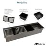 Canal Úmido Organizador Calha De Cozinha em Aço Inox 304 C/3 Módulos Preto Tubrax - 3