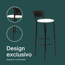 Ver imagem 5 de Kit 6 Cadeiras Alta 80cm para Balcão Ilha Bancada Área Gourmet Bar Piscina Banqueta Itagold