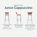 Ver imagem 3 de Kit 6 Banqueta Bistro para Cozinha Junco Cappuccino Àrea Gourmet Balcão Bancada bares Churrasqueira