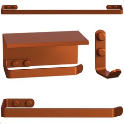 Kit Acessórios para Banheiro Rose Gold 4 Peças Max - 5