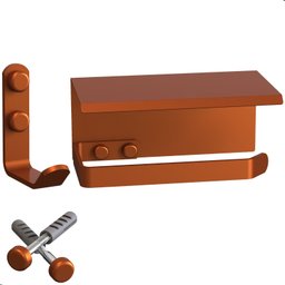 Kit Acessórios para Banheiro Rose Gold 4 Peças Max - 4