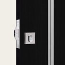 Ver imagem 1 de Fechadura 1006 Porta de Bater/correr Roseta Quadrada Cromo Escovado 45mm Stam