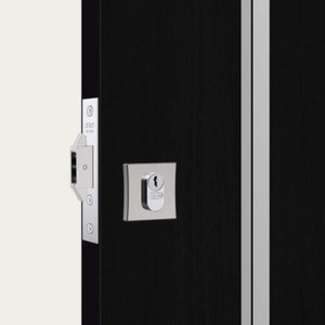 Fechadura 1006 Porta de Bater/correr Roseta Quadrada Cromo Escovado 45mm Stam