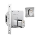 Ver imagem 4 de Fechadura 1006 Porta de Bater/correr Roseta Quadrada Cromo Escovado 45mm Stam