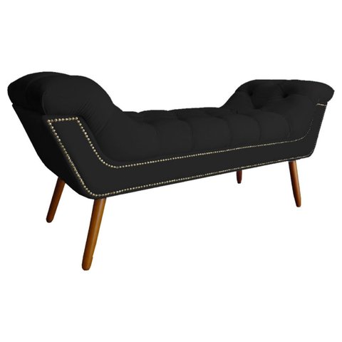 Recamier Sofá Divã Namoradeira Sienna 90cm Solteiro Suede
