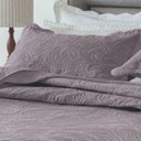 Ver imagem 3 de Cobre Leito Colcha Casal Queen Pratika Dupla Face 03 Peças - Lavanda - 100% Poliéster