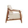 Kit 2 Poltronas Decorativa Vita Estofada Linho Off White - Mel - 5