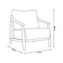 Ver imagem 3 de Kit 2 Poltronas Decorativa Vita Estofada Linho Off White - Mel