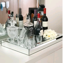 Ver imagem 3 de Bandeja Grande Prata Espelhada Luxo 60x35