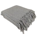 Ver imagem 2 de Manta para Sofá Gigante Decorativa em Algodão Cor:cinza Neblina