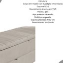 Ver imagem 3 de Calçadeira Baú Sapateira 140cm Ayla Veludo Capitonê