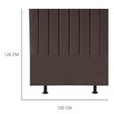 Ver imagem 2 de Cabeceira Estofada Cama Solteiro 100 Cm Maya Corino e Frame Marrom