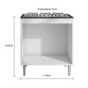 Ver imagem 2 de Balcão Cooktop Andréia Preto C/tampo - Ajl Móveis