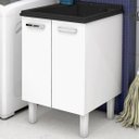 Ver imagem 3 de Gabinete de Aço para Lavanderia 60cmtanque Preto Cozimax:preto