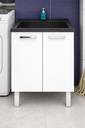 Ver imagem 4 de Gabinete de Aço para Lavanderia 60cmtanque Preto Cozimax:preto