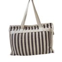 Ver imagem 2 de Bolsa Retangular em Algodão com Macramê / Cru com Listra Marrom