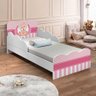 Mini Cama Infantil Com Proteção Lateral Urso Rosa Nuvem Valen - 1
