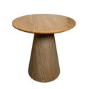 Ver imagem 1 de Mesa Cone Lateral em Lamina Natural Nogueira Tampo 51 cm - Marrom