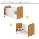 Ver imagem 6 de Quarto de Bebê Completo Berço 100% MDF com Guarda-Roupa 3 Portas Nuvem Marrom/Branco Amadeirado