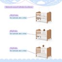 Ver imagem 5 de Quarto de Bebê Completo Berço 100% MDF com Guarda-Roupa 3 Portas Nuvem Marrom/Branco Amadeirado