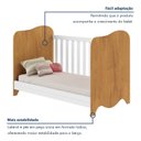 Ver imagem 5 de Quarto de Bebê Completo Berço 100% MDF com Guarda-Roupa 3 Portas Nuvem Marrom/Branco Amadeirado