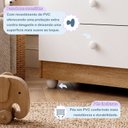 Ver mais imagens de Quarto de Bebê Completo Berço 100% MDF com Guarda-Roupa 3 Portas Nuvem Marrom/Branco Amadeirado