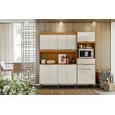 Ver imagem 1 de Kit Cozinha Bahamas 2.0 C/ 11 Portas e 2 Gavetas Jequitiba/off White - Lukaliam