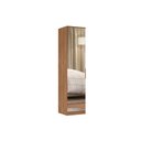 Ver imagem 1 de Módulo de Quarto Solteiro Guarda Roupa 71230k Irlanda C/ 1 Porta C/ Espelho Amêndola Touch - Demó