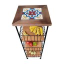 Ver imagem 7 de Cesto Organizador Fruteira 3 Andares Balcão Multiuso Cozinha Ladrilho S02