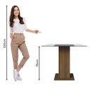 Ver imagem 4 de Mesa de Jantar Madesa Quadrada com Tampo de Vidro 5332A Rustic