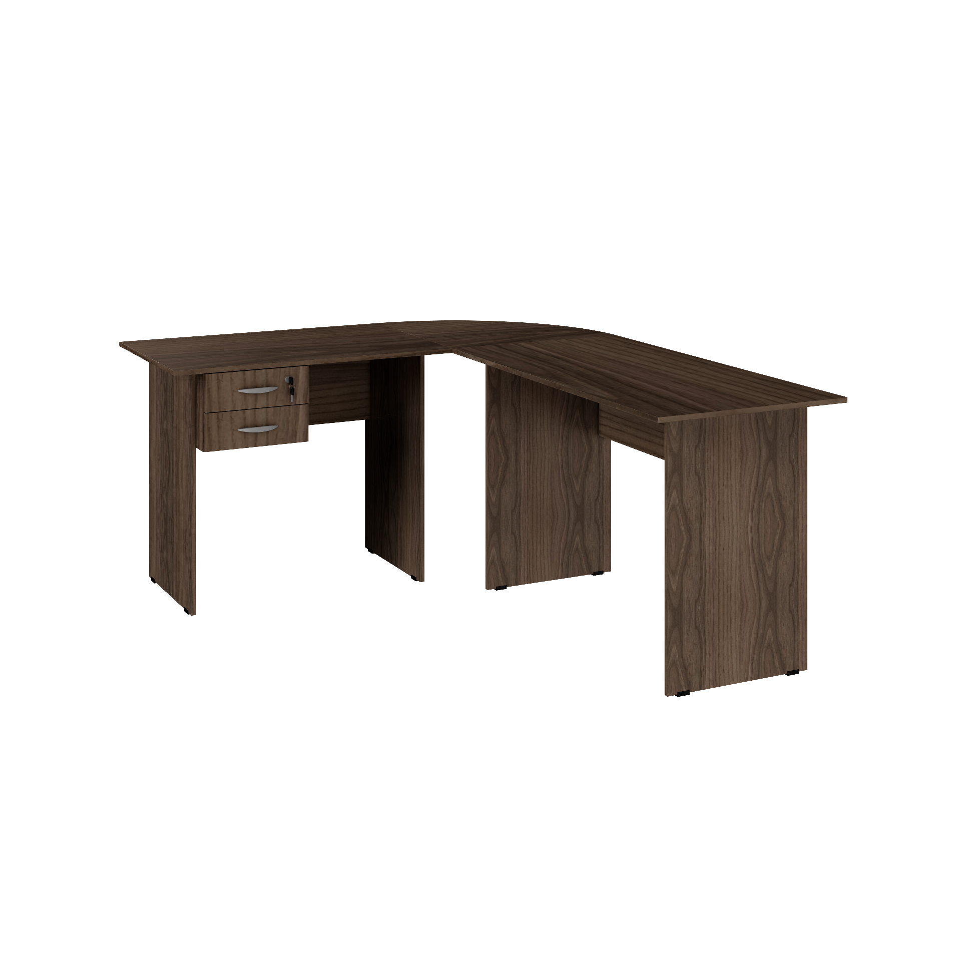 Conjunto Web Office Mesa em L com Gaveteiro Malaga