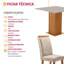 Ver imagem 7 de Mesa de Jantar Loren 90cm Tampo MDF Canto Reto com 4 Cadeiras Lorena