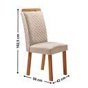 Ver imagem 3 de Mesa de Jantar Loren 90cm Tampo MDF Canto Reto com 4 Cadeiras Lorena