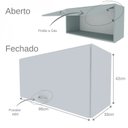 Ver imagem 3 de Conjunto Home Office Escrivaninha Balcão 2 Portas Armário Aéreo 3 Prateleiras Bramov