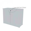 Ver imagem 7 de Conjunto Home Office Escrivaninha Balcão 2 Portas Armário Aéreo 3 Prateleiras Bramov