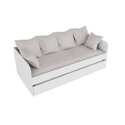 Sofá Cama Solteiro com cama Auxiliar 193x95,2cm CM8032 Tecnomobili Tecno Mobili Branco - 9