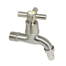 Torneira Lavanderia Tanque Jardim Aço Inox Escovado 1/4 - 2