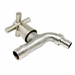 Torneira Lavanderia Tanque Jardim Aço Inox Escovado 1/4 - 5
