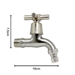 Torneira Lavanderia Tanque Jardim Aço Inox Escovado 1/4 - 3