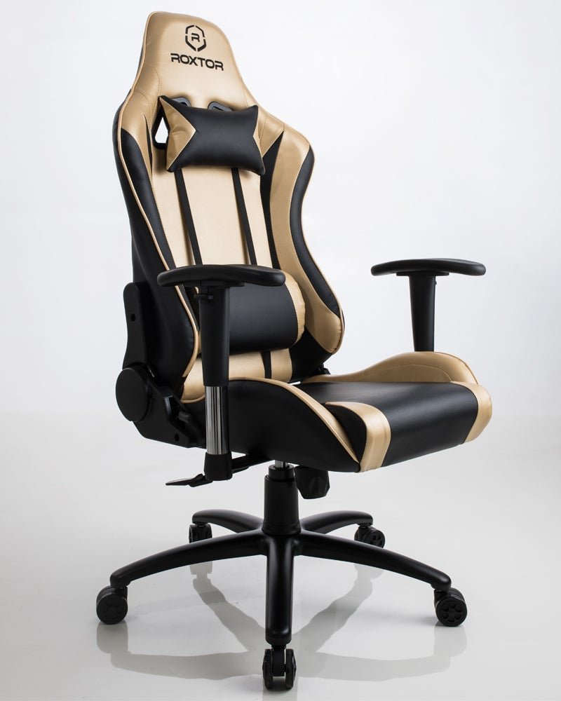 Cadeira Gamer Ergonômica Dourada Roxtor - 1