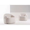 Ver imagem 1 de Poltrona Sol Boucle Off White com Entrada Usb - Ooca Móveis