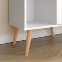 Ver imagem 4 de Aparador Moderno Retrô com Adega e Porta Cantinho Sala Estar Pequeno Nala Branco