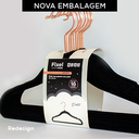 Ver imagem 2 de Cabide de Veludo Infantil - Preto com Gancho Rose Gold - 30 Cm - Fixel Kids - Caixa - 100 Unidades